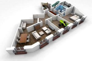 Design de casa 3D imagem de tela 3