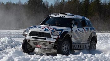 Mini Cooper Dakar Rally Wallpaper Plakat