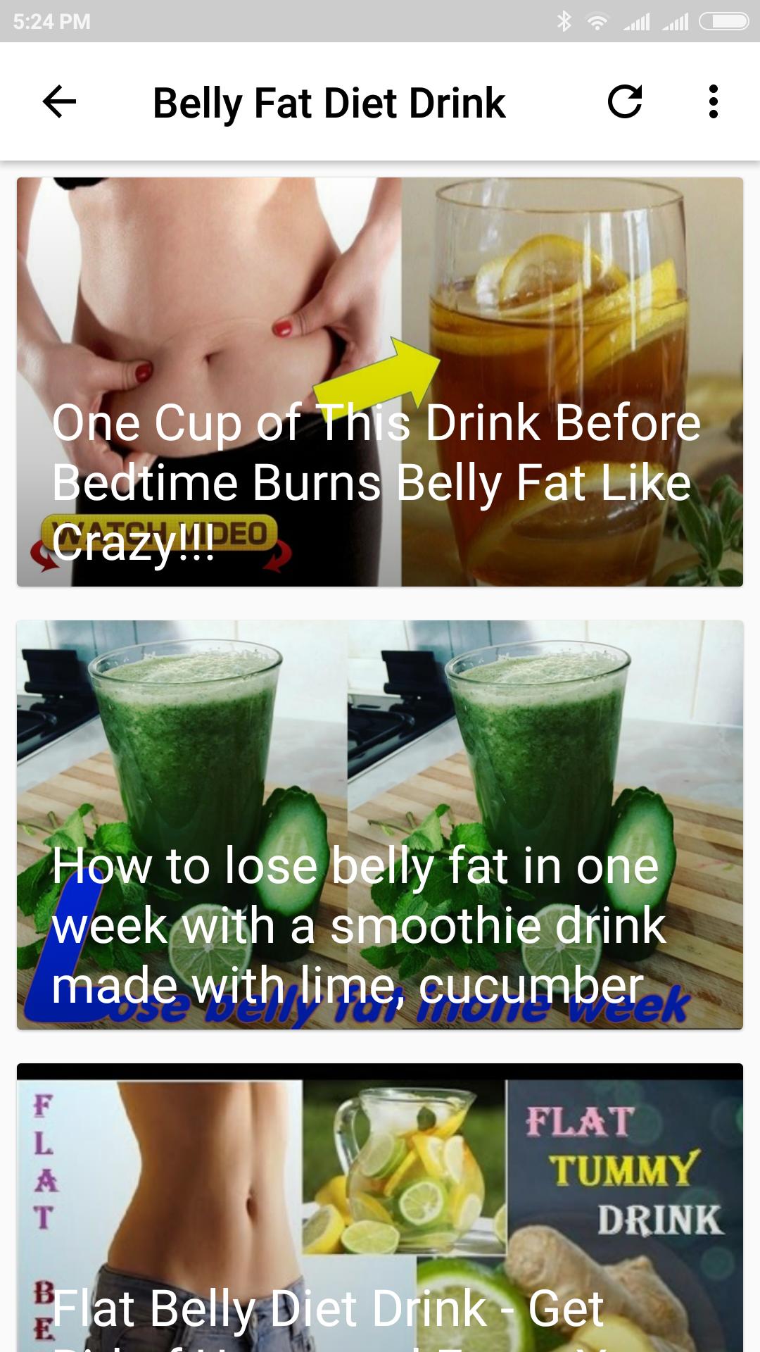 bedtime drink to lose belly fat in a week