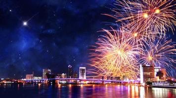 Beautiful Fireworks Wallpaper imagem de tela 2