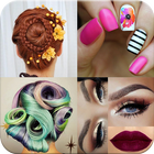 Makeup, Hairstyles, Nails simgesi