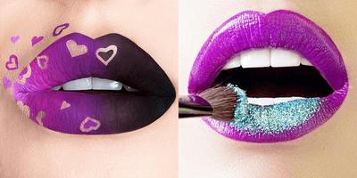 Lips Makeup Tutorial Step by Step: Lipstick Makeup Affiche