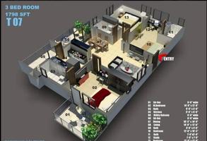 Interior Home 3D poster