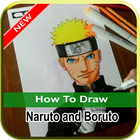 How to draw boruto & naruto character biểu tượng