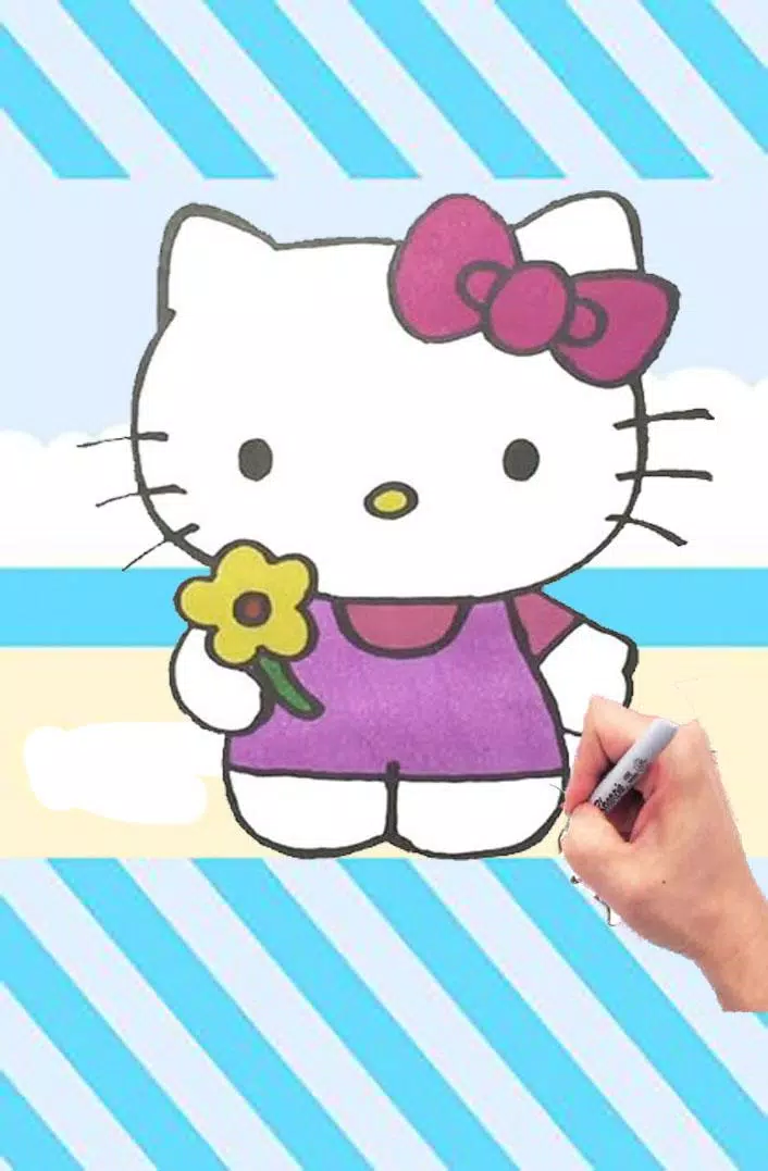 Como desenhar a Hello Kitty  Tutorial de desenho passo a passo