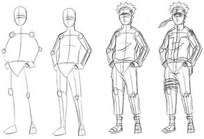 Tutorial Menggambar Naruto (Step by Step) Affiche