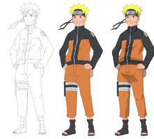 Tutorial Menggambar Naruto (Step by Step) capture d'écran 1