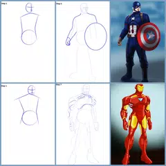 How to Draw Avenger Team Step by Step