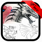 Como desenhar dragão ícone