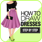 how to draw dresses icon