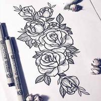 How to Draw Flower Tattoo capture d'écran 1