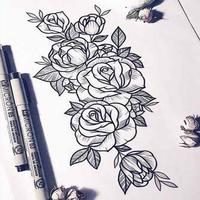 como desenhar uma tatuagem de flor imagem de tela 1