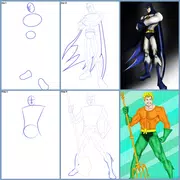 スーパーヒーローDCを段階的に描く方法