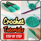 How to crochet step by step icon