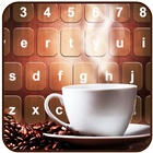 Hot Coffee Love Keyboard Design icône