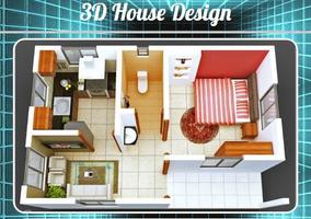 3D Haus Design Plakat