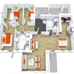 Les plans d'étage 3D Maison