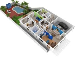 3D House Floor Plans syot layar 3