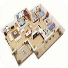 Plan domu 3D House ikona
