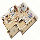 Planos de la casa 3D icono
