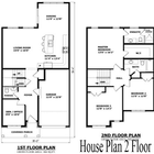 Plan de la maison 2 étage icône