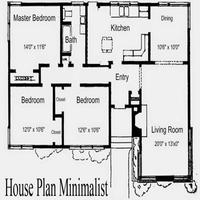 Plan de maison minimaliste Affiche