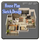 House Plan Sketch Design icône