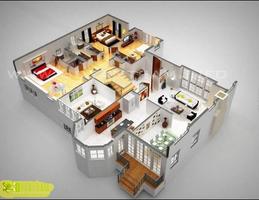 Poster House Plan Sketch Design