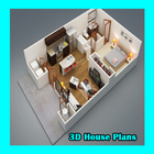 Planos da Casa 3D ícone