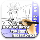 How To Draw Tom Jerry Free Practice ไอคอน