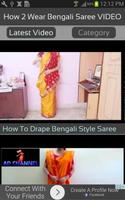 How 2 Wear Bengali Saree VIDEO تصوير الشاشة 1