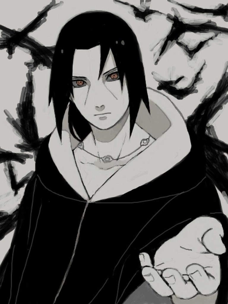Wallpaper Itachi Uchiha Black And White - Jacinna mon