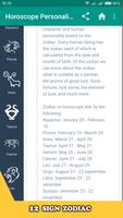 Horoscope Personality Traits capture d'écran 2