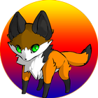 Happy fox jumper icon