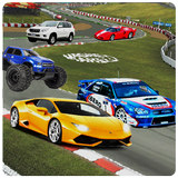 सड़क बंद कार रेसिंग खेल 3 डी आइकन