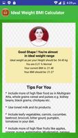 BMI Calculator & Ideal Weight Diet Charts capture d'écran 3