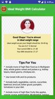 BMI Calculator & Ideal Weight Diet Charts स्क्रीनशॉट 3