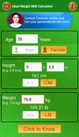 BMI Calculator & Ideal Weight Diet Charts постер