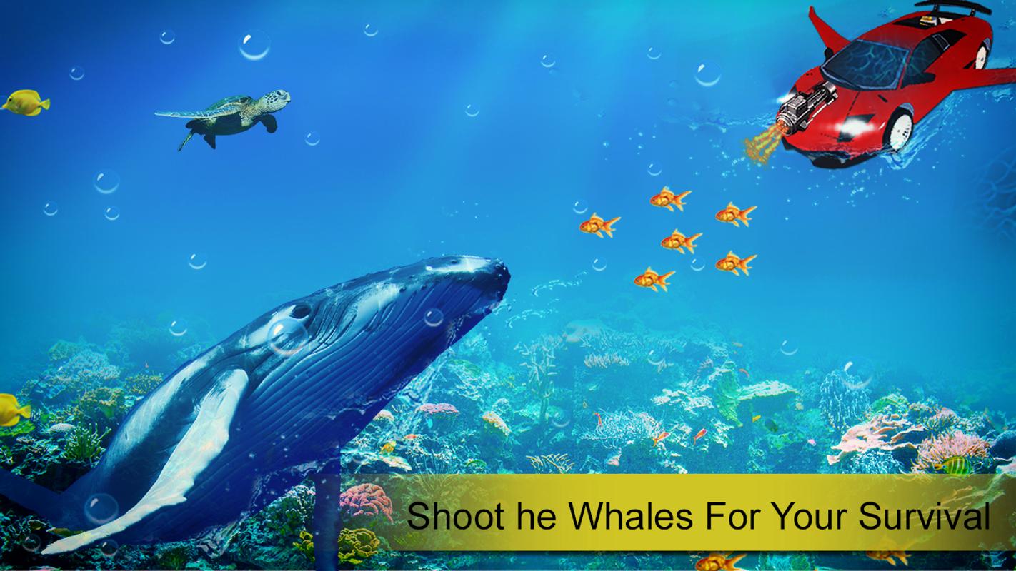 Bawah Laut Mobil Terbang Penembakan Biru Ikan Paus For Android APK
