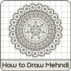 How to draw mehandi design – Mehndi design course icône