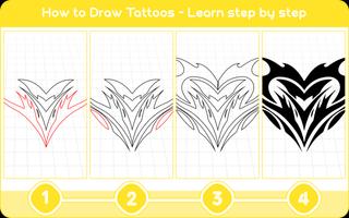 How to draw tattoos – Tattoo design maker 2018 captura de pantalla 3