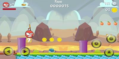 Bossy Ball : in new red adventure 4 worlds Ekran Görüntüsü 1