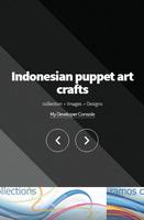 Indonesian puppet art crafts Affiche