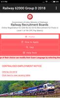 Railway 62000 Group D 2018 Aplly poster