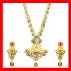 Indian Gold Necklace Design icône