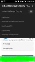 1 Schermata Indian Railways Enquiry-Pnr status & Train info