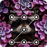 Cute Thin Violet Flowers Girl AppLock Security icon