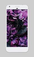 Cute Thin Violet Flowers Girl AppLock Security 截圖 2