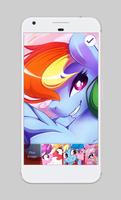Pony Love Valentine Rainbow Wallpaper Lock Screen capture d'écran 2