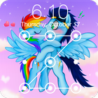 Pony Love Valentine Rainbow AppLock Security icono